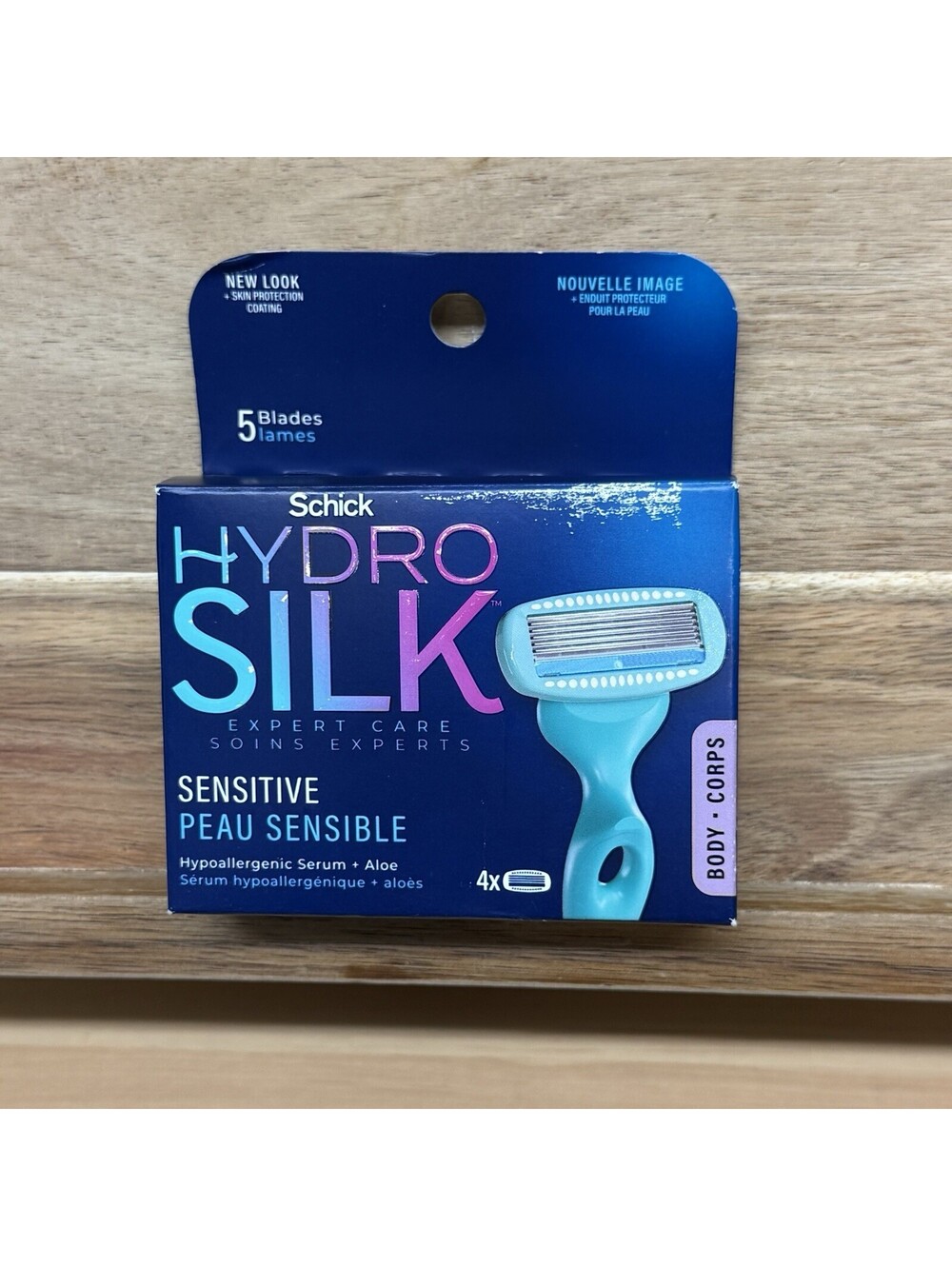 Schick Hydro Silk Sensitive Razor Blade Refills, 4 Count | 5-Blade